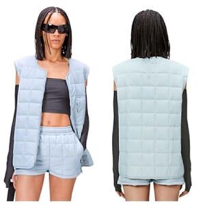 NWT RAINS Liner Quilted Vest in “Sky”